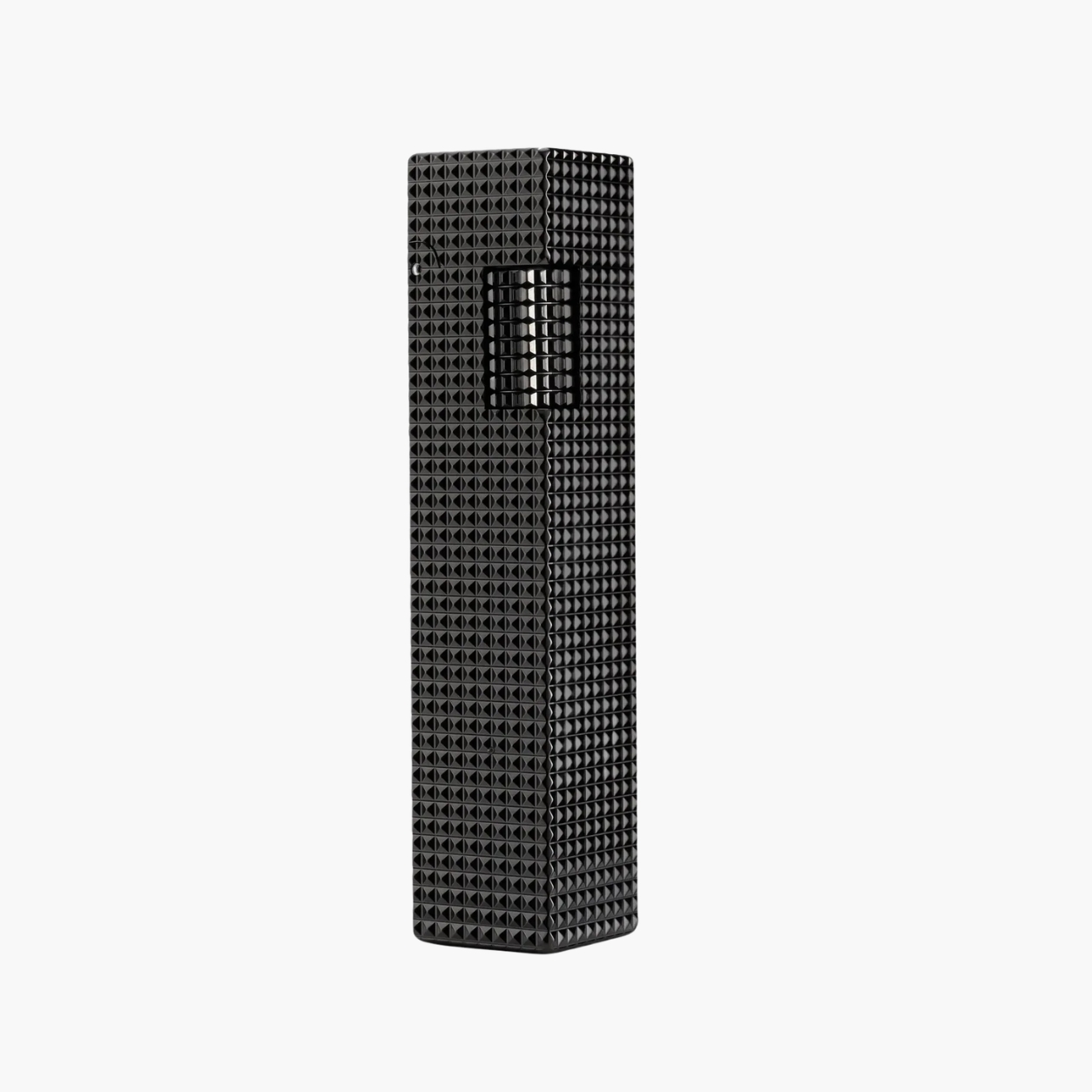 Smoke King Black Pyramid Pattern Refillable Lighter, Luxury Metallic Pocket Lighter with Geometric Studded Design, Premium Gift Lighter