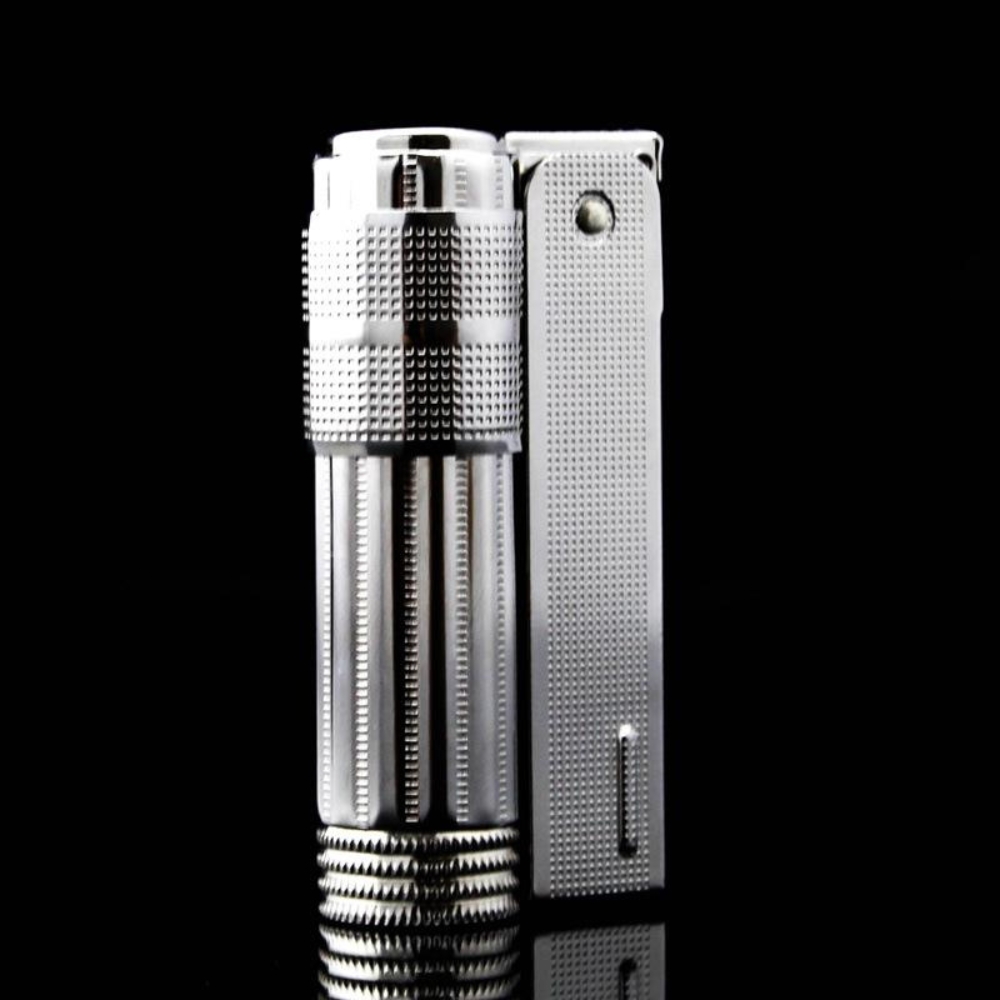 Smoke King Classical Stippled IMCO Genuine Old Gasoline Lighter Metal.