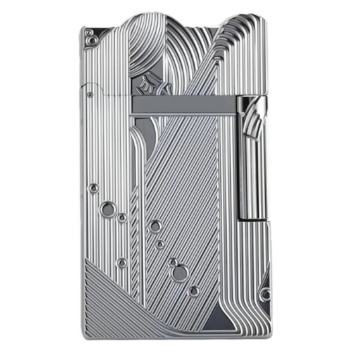 Smoke King Premium Silver OG Sanji Lighter – Classic Ping Sound, Copper Body, Butane Refillable, Adjustable Flame, Luxury Gift Box Included