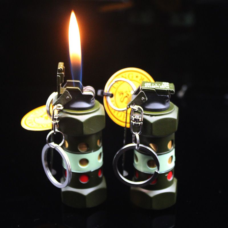 Grenade Style Keychain Lighter