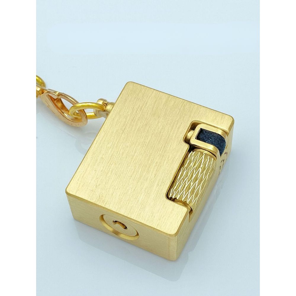 Smoke King mini Gold Windproof Fuel Lighter – Refillable Metal Pocket Lighter with Side Slide Ignition (Fuel Not Included)