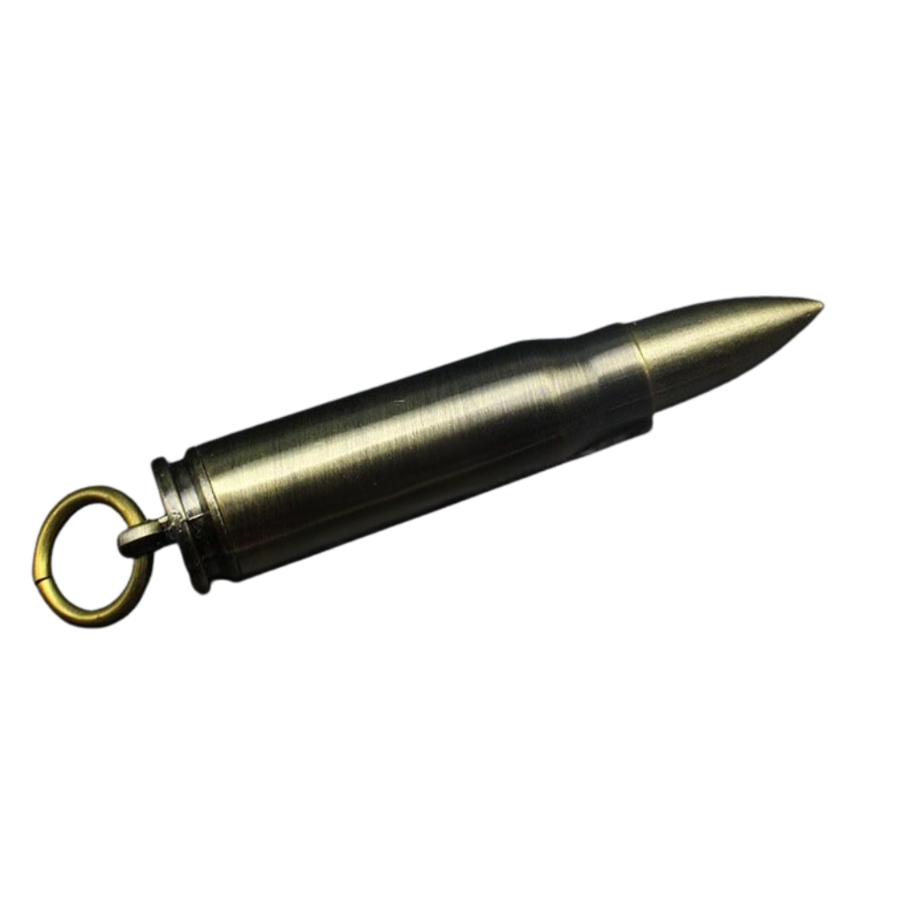 Smoke King Original Waterproof Bullet Fire Starter | Refillable Flint Match Lighter with Keychain | Survival Fire Starter (Fuel Not Included)