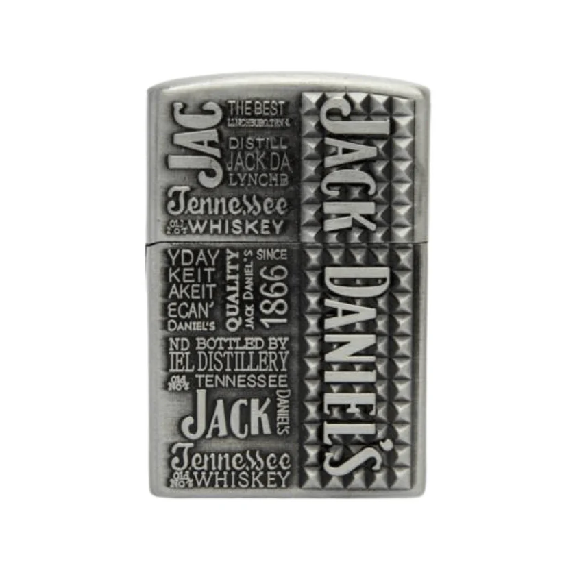 Jack Daniel’s Silver Engraved Stylish Metal Gas Lighter