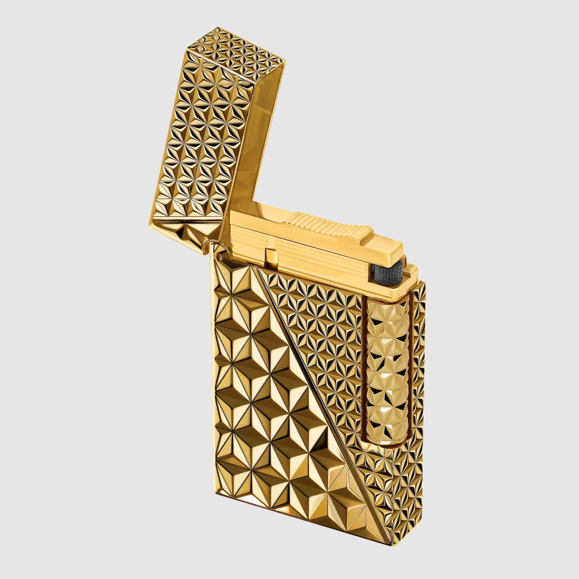 Smoke King Sanji Diamond-Cut Gold Lighter – Premium Stainless Steel Butane Refillable Lighter