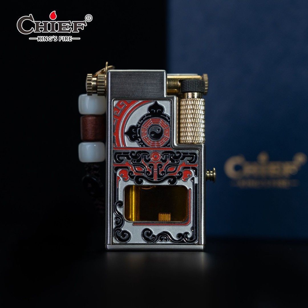 CHIEF Red and Black Oracle Visible Fuel Tank Lighter