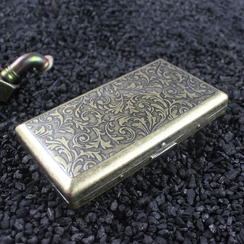 Smoke King Vintage Metal Pocket Case | Portable Flip-Top Metal Storage Case for King Size | Premium Gift Box