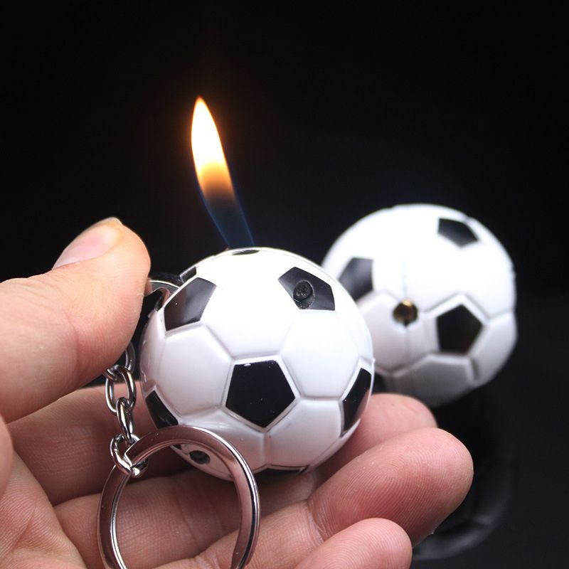 Soccer Ball Metal Keychain Lighter